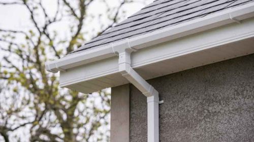 Click Here To Enlarge This Photo Of Round & Square Gutter and Downpipe